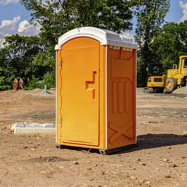 how often are the porta potties cleaned and serviced during a rental period in Fortuna